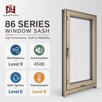 Ventanas Abatibles de Aluminio con Doble Acristalamiento, Eficiencia Energética para Viviendas, Tamaño Personalizado, Fabricante OEM ODM, Certificación CE