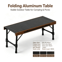 Table tactique Qingmu multifonctionnelle 3 unités, table de barbecue de camping portable en alliage d'aluminium, mobilier d'extérieur