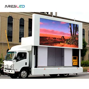 Tela led p8 para áreas externas, tela para carros, veículo, van, reboque, caminhão montado, p8, display led, para propaganda móvel