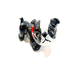 Figurine de <span class=keywords><strong>chien</strong></span> <span class=keywords><strong>en</strong></span> céramique, <span class=keywords><strong>Vintage</strong></span>, faite à la main, Boston Terrier - Product Image 3
