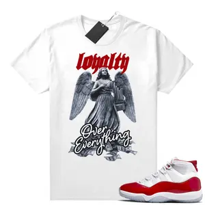 Cherry 11S รองเท้าผ้าใบคู่สีขาว,เสื้อยืดพิมพ์ลายการ์ตูนชาย/หญิงทำจากผ้าคอตตอน100% เหมาะสำหรับทุกเพศสไตล์สตรีทแวร์