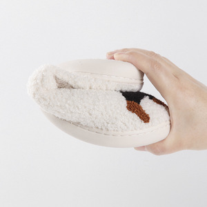 Pantoufles unisexes en lin et fourrure à imprimé Teckel, douces et rembourrées, pour la maison, personnalisables, cadeau pour femme - Product Image 5