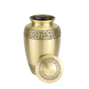 Urne funéraire élégante en or pour les cendres, urne funéraire pour les cendres à prix abordable, urne funéraire en métal - Product Image 3