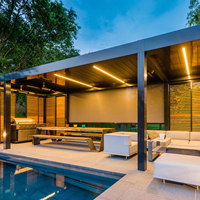 Vente en gros de haute qualité en aluminium Gazebo extérieur jardin patio toit système de pergola électrique toit à persiennes réglable Nature