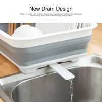 Étendoir à vaisselle en plastique Portable pliable organisateur de cuisine pliable avec boîte de rangement personnalisable conception OEM ODM