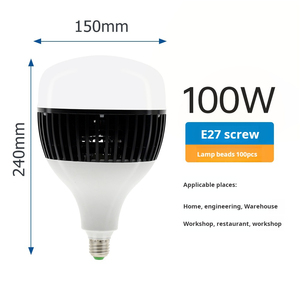 נורת <span class=keywords><strong>LED</strong></span> בעוצמה גבוהה, אור יום לבן 6500k <span class=keywords><strong>LED</strong></span> נורת וואט גבוהה סלון מקורה מוסך מחסן מנורת תאורה סופר בהירה - Product Image 6