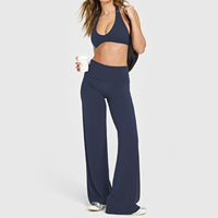 Ensemble d'entraînement unique et sexy à col halter, super doux, pour la gym, pour femmes, ensembles de sport à haute élasticité