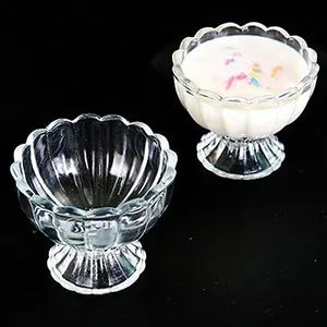 Wieder verwendbares Glas Geschirr Glas Dessert Schalen Großhandel Kreativität Eis Glas Schalen