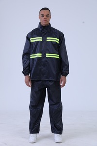 Set da pioggia traspirante per lavoratori stradali con polsini elastici antiscivolo suole Design riflettente - Product Image 6