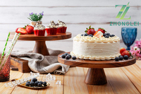 Acacia Wood Dudukan Kue Pernikahan Alas Cupcake Server Kue