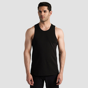 Camiseta sin mangas de algodón ecológico transpirable de punto, ajustada, a cuadros, para gimnasio y fitness, para hombre, tallas grandes - Product Image 1
