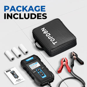 TOPDON BT300P 12 В 24 В 2,4 'дюймов 2000 CCA тестер батареи автомобиля автомобильный Автомобильный анализатор батареи тестер с принтером - Product Image 4