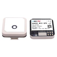 Module GPS HAKRC M10 avec boussole QMC5883, double protocole, entrée 5V, récepteur GPS 25x25mm pour avion RC FPV longue portée