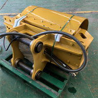 Compacteur vibrant à tambour rotatif robuste monté sur excavatrice avec système hydraulique pour le compactage des fossés et des pentes de canalisations municipales