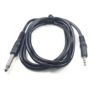 Di alta qualità 1.5mm placcato oro PVC cavo <span class=keywords><strong>Audio</strong></span> <span class=keywords><strong>3.5</strong></span> 6.35 Mono <span class=keywords><strong>Jack</strong></span> maschio connettore maschio per microfono altoparlante per cuffie - Product Image 1