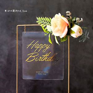 DAMAI 2026 Nouveau Topper de Gâteau en Papier Acrylique Décoratif pour Mariage Joyeux Anniversaire - Product Image 4