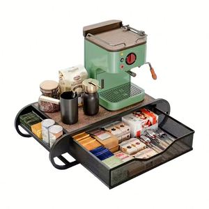 Organisateur de capsules de café en bois brun rustique au design unique et nouveau, porte-capsules K Cup, tiroirs pour capsules de café, organiseur de capsules de café - Product Image 6