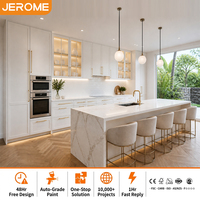 Cuisine complète prête à assembler Jerome Factory : Armoires modernes RTA avec portes fines blanches style Shaker