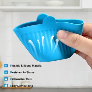 Easy Release Nonstick Bakeware, Silicone Egg Mould Cups, Large Muffin <b>Cases</b> for Air Fryer Baking Ramekins, Cupcakes, Puddings - Product Image 4