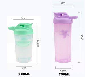 Bouteille shaker de sport personnalisée avec logo, 500 ml, sans BPA, en plastique, pour protéines, gym, sport, eau, protéines pour shakes protéinés - Product Image 4