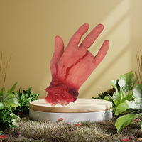 Accesorios de terror para Halloween, casa embrujada, bar, cámara, decoración, parodia, simulación de corazón, mano protésica, mano sangrienta, mano rota