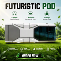 Capsule spatiale de luxe pour le glamping, hôtel, villa, camping extérieur, maison mobile préfabriquée écologique