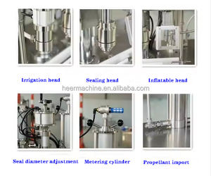 Equipo de enlatado cuantitativo automático del espray de aerosol <span class=keywords><strong>insecticida</strong></span> pequeño neumático - Product Image 3