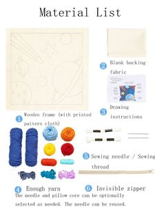 Kit Artigianale Fai-da-Te per Cuscini con Ago Punzonatore, Semplice Lavoro Manuale Adatto per Adulti, per Decorazione Casa e Regali Creativi - Product Image 6