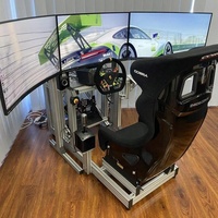 aluminium simulateur de cockpit de course siège voiture conduite simulateur de course jeu de cockpit simulateur de course