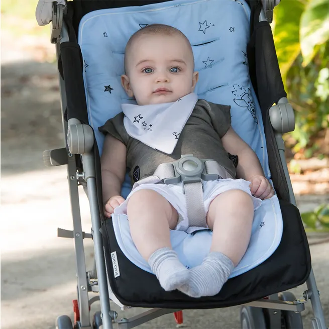 Asiento de bebé de algodón puro Reversible personalizado, forro Universal para cochecito, productos para el cuidado del bebé