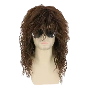 Perruque synthétique longue et bouclée pour homme Fuina 2025, style vague d'eau, pour cosplay, Halloween et fêtes costumées, vente en gros - Product Image 1