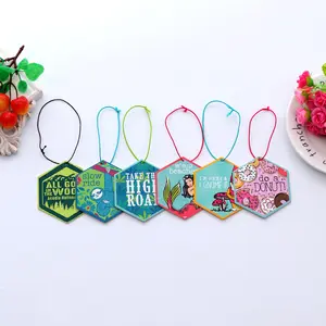 Artigifts Cheap Wholesale Make Your Own Personalized Eco Friendly Air Freshener Car Logo Hanging Paper Custom Car Air Freshener