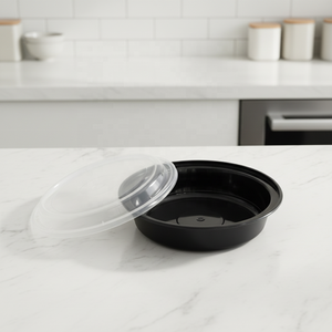 Contenedor Redondo de Plástico Desechable de Alta Resistencia HACAMY para Almacenamiento de Alimentos con Tapa Hermética, Apto para Microondas, en Venta - Product Image 1