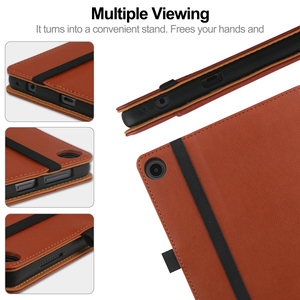 Bojin PU cao cấp da Folio đứng <span class=keywords><strong>Tablet</strong></span> Bìa trường hợp đối với Lenovo Tab M10 cộng với 10.6 "tb128fu với dây đeo tay - Product Image 6