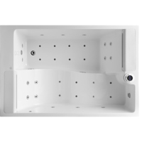 Baignoire Spa Intelligente Moderne Écologique avec Haut-parleurs Bluetooth, Système de Température Constante, Massage à Bulles, Bain à Remous pour Villa