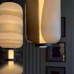 Lampadaire en verre moderne à LED avec commande tactile, style nordique, éclairage postmoderne, lampe décorative pour salon - Product Image 4
