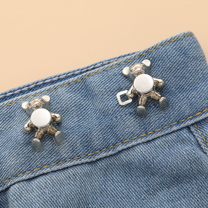 Botón para ajustar la cintura con diseño de oso y suela plana, desmontable, sin clavos, sin costuras, para jeans. - Product Image 3
