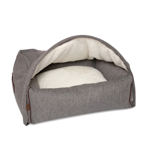 Personalizado de lujo acogedor <span class=keywords><strong>Sherpa</strong></span> polar Snuggle cueva mascota cama extraíble cueva gato perro cama - Product Image 2