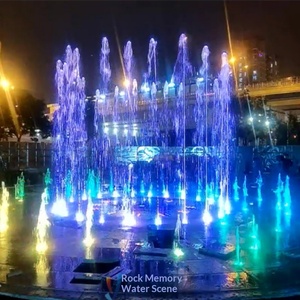 Ensemble complet d'équipement de fontaine musicale à rideau d'eau CNC, pour intérieur et extérieur, avec ondulations colorées interactives, garantie de 2 ans - Product Image 3