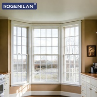 Fenêtres à baie en aluminium à double vitrage sur mesure Rogenilan, vitrage Low-e extérieur, fenêtres verticales coulissantes à simple battant