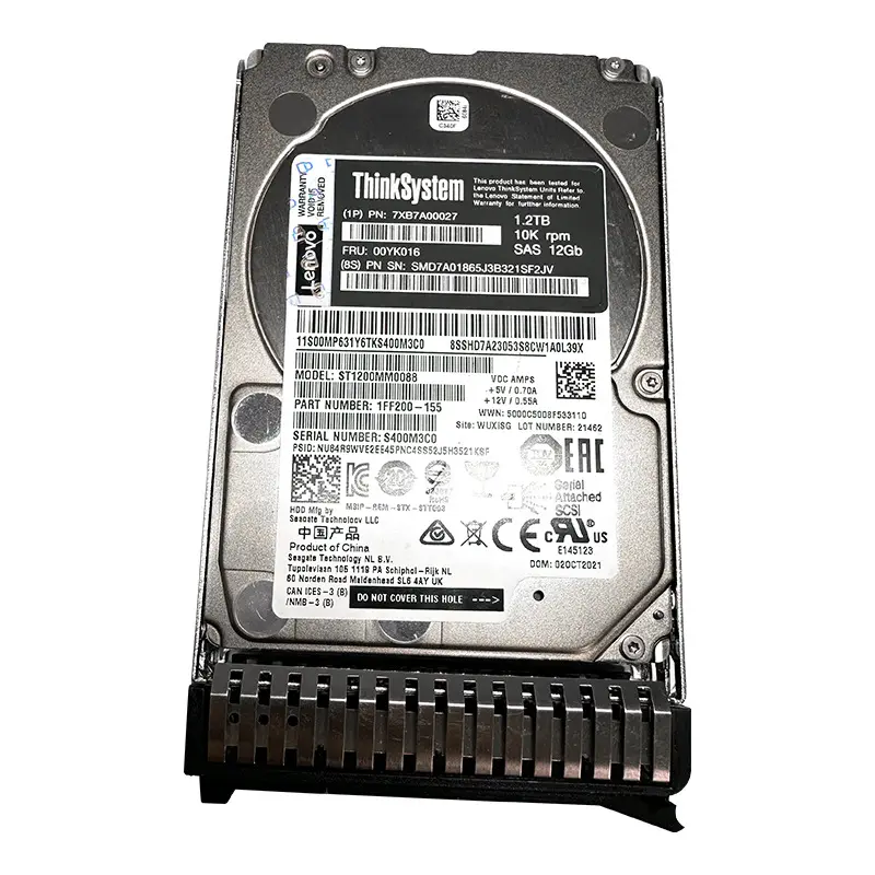 Disco rígido externo HDD Lenovo 1.2TB 10K SAS 12Gb original por atacado de ampla temperatura