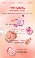 Patchs pour les yeux au collagène, niacinamide et PDRN, 60 pièces/pot, caféine, anti-poches, raffermissants, masques pour le contour des yeux