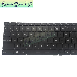 Teclado Retroiluminado RGB Encastrable SP Español para <span class=keywords><strong>MSI</strong></span> <span class=keywords><strong>GE66</strong></span> <span class=keywords><strong>Raider</strong></span> MS-1541 GS66 Stealth MS-16V1 MS-1551 9Z.NEVBN.A01 Nuevo - Product Image 3