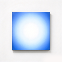 Boîte à lumière RGB Clear Sky rectangulaire en aluminium avec cadre à clipser, éclairage latéral rétroéclairé, contrôle de gradation, fixation murale, décoration intérieure