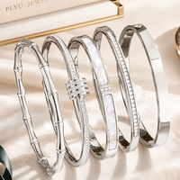 Bracelets en acier inoxydable plaqué or et argent PVD, anti-ternissement, pour femmes, vente en gros