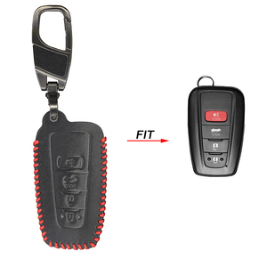 โตโยต้า ซีเอชอาร์ คัมรี่ โคโรลล่า RAV4 ไฮแลนเดอร์ พริอุส แลนด์ ครุยเซอร์ ปราโดหนัง PU รีโมทพวงกุญแจแหวนเคสฝาครอบป้องกัน - Product Image 1