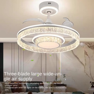 พัดลมเพดาน ABS สไตล์อเมริกันมินิมอลพร้อมไฟห้องรับประทานอาหารห้องนั่งเล่น3ใบพัด DC รีโมทคอนโทรลขายดี - Product Image 2