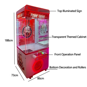 Pink Love Claw Machine Automatic <b>Smart</b> Prize Catcher Arcade Toy Vending Machine Self Service <b>Game</b> Equipment Mall Shop Use - Product Image 2