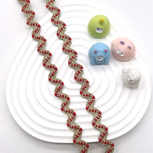 Bande tissée ondulée à chevrons rayée hautement élastique de 6 <span class=keywords><strong>mm</strong></span> avec bord incurvé pour vêtements, sacs, chaussures, accessoires textiles de maison - Product Image 3