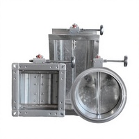 Variateur de volume manuel à molette pour conduit galvanisé – 10 tailles